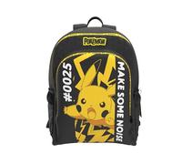 CYPBRANDS-Pokémon-Zaino per la scuola, Zaino, Compatibile con trolley, Materiale scolastico, Zaino, Pikachu, Nero, Prodotto ufficiale