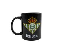 CYPBRANDS - Real Betis - Balompiede, tazza, ceramica, stoviglie, colazione, colore nero, prodotto ufficiale
