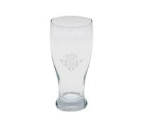 CYPBRANDS Real Betis - Bicchiere da birra, capacità 565 ml, vetro, trasparente, prodotto ufficiale