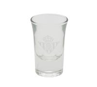 CYPBRANDS Real Betis - Bicchiere da ciuccio singolo, bicchiere da liquore, trasparente, prodotto ufficiale