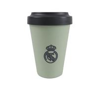CYPBRANDS Real Madrid, Bicchiere da asporto, Take Away, Bicchiere con coperchio, colore verde, prodotto ufficiale