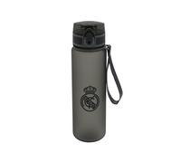 CYPBRANDS Real Madrid, bottiglia, bottiglia d'acqua, bottiglia sportiva, tanica, borraccia nera, prodotto ufficiale