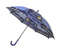 CYPBRANDS Real Madrid, Ombrello Automatico, Ombrello per Bambini e Ragazze, Multicolore, Prodotto Ufficiale, blu