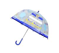 CYPBRANDS Real Madrid, ombrello per bambini, bolla, trasparente, ombrello manuale, 48 cm, multicolore, prodotto ufficiale, multicolore