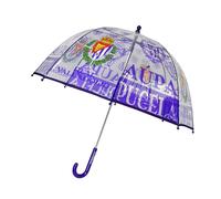 CYPBRANDS Real Valladolid Ombrello per bambini, Bolla, Trasparente, Ombrello manuale, 48 cm, Multicolore, Prodotto Ufficiale, trasparente