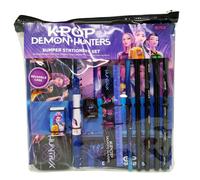 CYPBRANDS - Set di cancelleria K-Pop Demon Hunters, astuccio, matita, gomma, tem