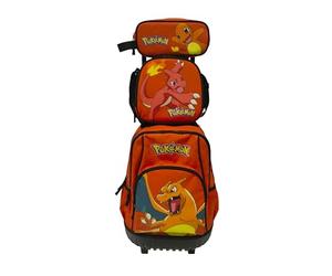 CYPBRANDS Set Trolley Compatto, Scuola, Viaggio,3 Pcs, Lunch Bag, Scatola, Colore Arancione, Prodotto Ufficiale