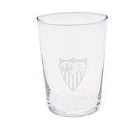 CYPBRANDS - Sevilla FC, Bicchiere da sidro, Vetro, Resistente, Lavabile in lavastoviglie e adatto al microonde, Capacità 500 ml, Prodotto ufficiale