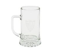 CYPBRANDS - Siviglia FC - Brocca da birra, vetro, capacità 500 ml, trasparente, prodotto ufficiale
