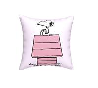 CYPBRANDS Snoopy - Cuscino Snoopy, rosa, con design divertente, cuscino, decorazione, dimensioni 35 x 11 x 35 cm, rosa, Prodotto ufficiale (CyP Brands)