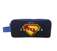 CYPBRANDS - Superman, Astuccio cilindrico, Astuccio, Forniture scolastiche, Colore blu, Prodotto ufficiale