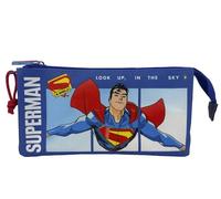 CYPBRANDS - Superman, Astuccio, Materiale scolastico, Colore blu, Prodotto ufficiale