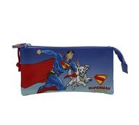 CYPBRANDS - Superman, Astuccio, Materiale scolastico, Colore blu, Prodotto ufficiale