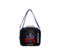 CYPBRANDS - Superman, Borsa per merenda, Portavivande, Pranzo, Borsa termica, Contenitore per alimenti, Frigorifero portatile, Colore nero, Prodotto ufficiale