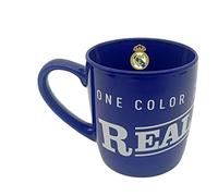 CYPBRANDS Tazza Laccata Blu 350 ml nella Scatola del Real Madrid, Tazza per Tifosi di Calcio, Regalo Originale del Real Madrid (Marchi CyP)
