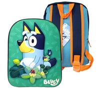 CYPBRANDS Zaino 3D da 33 x 26 cm, zaino scolastico per bambini e ragazze, regalo di compleanno, Natale, re, materiale scolastico, ritorno a scuola, Zaino 3D Bluey, colore verde, 33x26cm