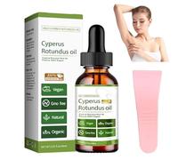 Cyperus Rotundus Oil,Natural Cyperus Oil,60 ml Cyperus Rotundus Olio per la depilazione, Hadea Cyperus Rotundus Oil con raschietto per la depilazione, per levigare la pelle, idratare e lenire