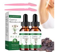Cyperus Rotundus Oil - Olio depilatorio per ridurre la crescita dei peli, levigare la pelle e la depilazione, idratante per donne e uomini, ideale per tutti i tipi di pelle, confezione da 2