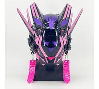 CyplayMach Cyberpunk Maschera Cosplay Rosa LED - Chiusura M Angel Eyes B Futuristico Casco per Halloween, Roleplay & Techwear Festival (Pink Beauty Edition)