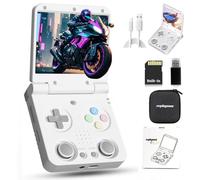 CyplayMach Miy-oo Flip V2 Console Portatile Retro, Schermo IPS da 3.5, Batteria 3000mAh, Regalo Emulatore Console per Adulti Nessuna Carta (Nessun Gioco)