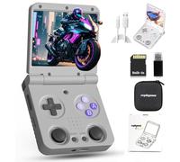 CyplayMach Miy-oo Flip V2 Console Portatile Retro, Schermo IPS da 3.5, Batteria 3000mAh, Regalo Emulatore Console per Adulti Nessuna Carta (Nessun Gioco)