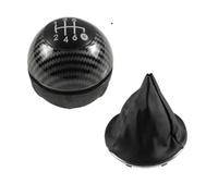 CYPMDW Auto Pomello Cambio Testa Leva Pallamano Per Fiat 500 500C 2007-2018 | Marce Pomelli Leva Custodia copri stivale(2pcs carbon 6speed)