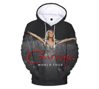 CYQCRONX Cantante Celine Dion 3D Stampa Felpe con Cappuccio Hip Hop Casual Pullover Uomo Donna Harajuku Streetwear Felpe Oversize