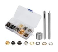 Cyrank 240Pcs Kit Occhielli passacavo, Set di Occhielli in Metallo da 4 mm con Strumenti di Installazione Occhielli e rondelle Occhiello per Scarpe Vestiti Artigianato in Pelle