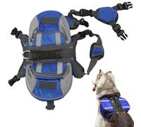 Cyrank Cablatura dello Zaino per Cani, Campeggio da Viaggio da Campeggio per Cani Sella Imbracatura per Dog escursionistica con Striscia Riflettente per Piccoli Cani Grandi Medi