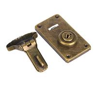 Cyrank Cerniere e Chiusure per portagioielli, 2 Set Ganci a scrocco in Bronzo Antico con Viti Fermi Decorativi per portagioielli, Scatola di Legno