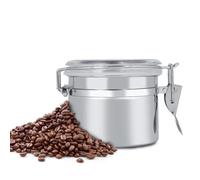 Cyrank Contenitore per caffè, contenitore per chicchi di caffè Barattolo con coperchio ermetico trasparente e morsetto di bloccaggio, 500/700/1050/1350 ml(#1)