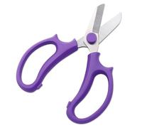 Cyrank Forbici Giardinaggio Piccolo, Forbici Cesoie da Potatura A Cricchetto per Giardinaggio Acciaio Inox per Siepi Giardini, Negozio di Fiori Pianta Alberi(Viola)