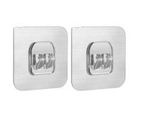 Cyrank Ganci Adesivi, 2 Ganci Autoadesivi per Asciugamani Ganci Adesivi per Appendere Ganci da Parete Resistenti Ganci Adesivi da Parete Resistenti per Casa Bagno Cucina Ufficio