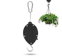 Cyrank Puleggia per Cesto di Piante Sospese, Ganci per Puleggia per Piante, Porta Piante da Esterno da Appendere, Puleggia per Piante Retrattile Heavy Duty Ganci per Cesto Appeso Puleggia