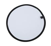 Cyrank Riflettori di Luce Rotondi, Riflettore Fotografico Pieghevole 2 in 1 Pannello Fotografico Portatile con Borsa per Il Trasporto 60 Cm/23,6 Pollici(Argento e Bianco)