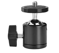 Cyrank Testa a Sfera per Treppiede per Fotocamera, Testa a Sfera Girevole a 360 Gradi Supporto per Testa a Sfera con Vite da 1/4 di Pollice Supporto per Fotocamera Universali(Nero)