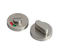 CYRENT 2 manopole in acciaio inox per la privacy per il bagno con indicatori di occupazione, progettate per un controllo sicuro e facile degli accessi con rotazione regolare (argento)