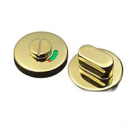 CYRENT 2 manopole in acciaio inox per la privacy per il bagno, con indicatori di occupazione, progettate per un controllo sicuro e facile degli accessi con rotazione regolare (oro)