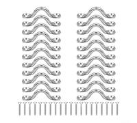 CYRENT 22Pcs M5 Acciaio Inox U Gancio Montaggio A Parete Corda Fissaggio Fissare Con Viti Per Pratica Gestione Della Corda E Organizzazione Degli Strumenti