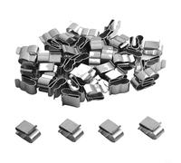 CYRENT 50 clip per cavi in acciaio inox per pannelli solari per rimorchio, morsetti in metallo da 22,5 mm, supporto a doppio filo per kayak, barca, ufficio, gestione dei cavi