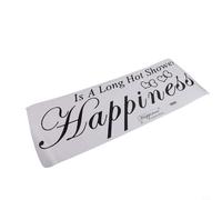 CYRENT Adesivo da parete per bagno, con scritta "Happiness Is A Long Hot Shower", in PVC, rimovibile, decorazione per la casa