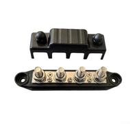 CYRENT Blocco di distribuzione dell'energia per uso nautico automobilistico resistente da 12 V 48 V CC, blocco di distribuzione dell'energia, con lega di zinco, ottone e nylon ignifugo per la gestione