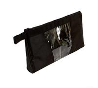 CYRENT Borsa portautensili in tela con spesso tessuto Oxford e pannelli in PVC traslucido, apertura completa con cerniera, maniglia per il trasporto e passanti multipli per appenderlo, 340 x 190 mm