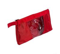CYRENT Borsa portautensili in tela con spesso tessuto Oxford e pannelli in PVC traslucido, apertura completa con cerniera, maniglia per il trasporto e passanti multipli per appenderlo, 340 x 190 mm