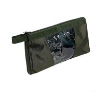 CYRENT Borsa portautensili in tela con spesso tessuto Oxford e pannelli in PVC traslucido, apertura con cerniera completa, maniglia per il trasporto e passanti multipli per appenderlo, 340 x 190 mm
