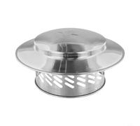 CYRENT Cappa per camino, in acciaio inox, design a ombrello, impermeabile, copertura per canna fumaria, foglie di animali, protezione contro detriti, installazione rapida, per stufe a olio a legna