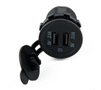 CYRENT CBE C-Line - Pannello caricabatterie con doppia presa USB da 12 V, con due uscite da 2,1 A, per camper, camper, barca, furgoni, veicoli, 12-24 Volt