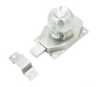 CYRENT Chiavistello a sfera in acciaio inox 304 per porte di bagno e interni, con nucleo di blocco compatibile con sinistra e destra e maniglia girevole liscia