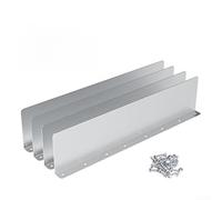 CYRENT Confezione da 4 paraspruzzi per grondaia, in alluminio, per tetti in scandole, per controllare il flusso dell'acqua piovana lungo il perimetro del tetto