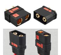 CYRENT Connettore ad alta corrente QS8-S, 130A-200A, 600V, 8-10AWG, resistente alla batteria e antistatico, per applicazioni ad alta energia, nero (A+B)